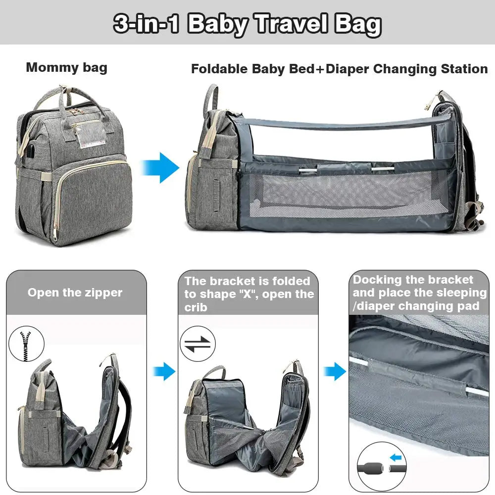 All-In-1 Infinity Diaper Bag & Charging Station