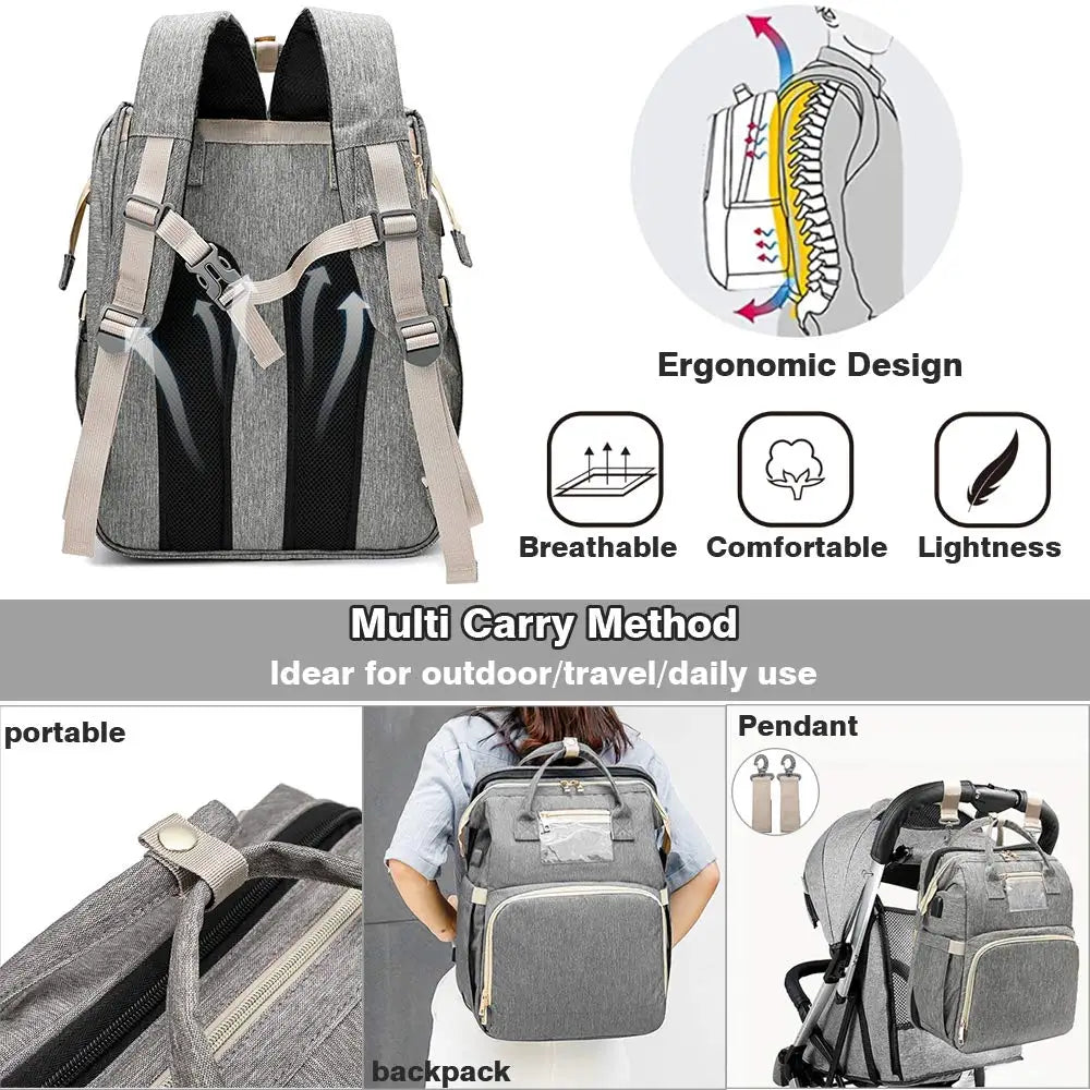 All-In-1 Infinity Diaper Bag & Charging Station