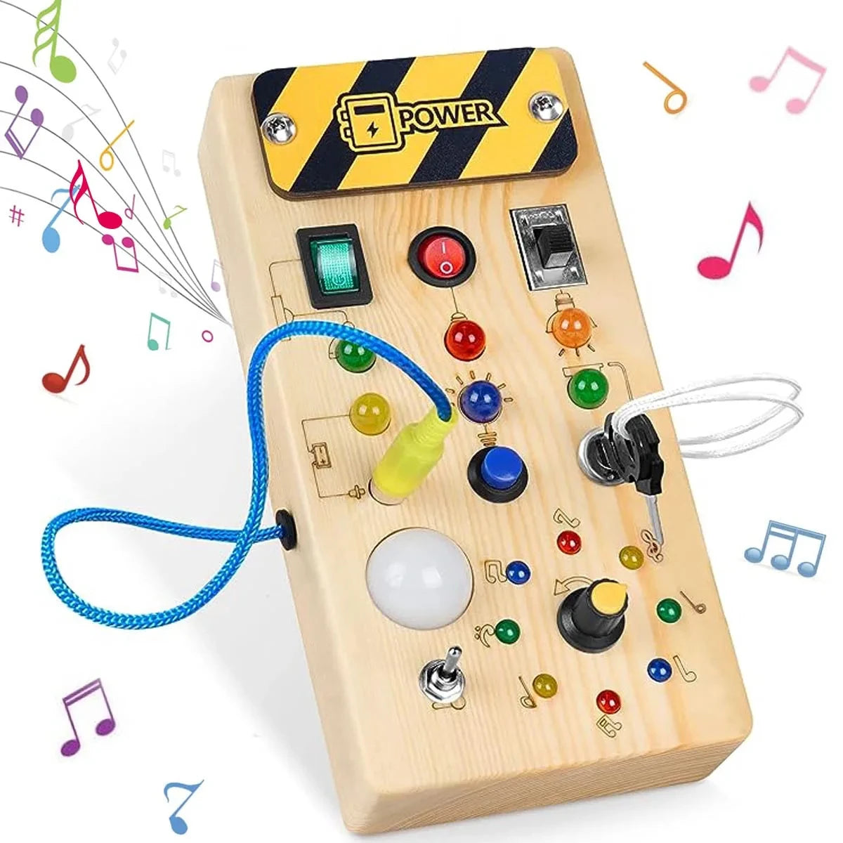 Montessori Wooden Switch Busy Board
