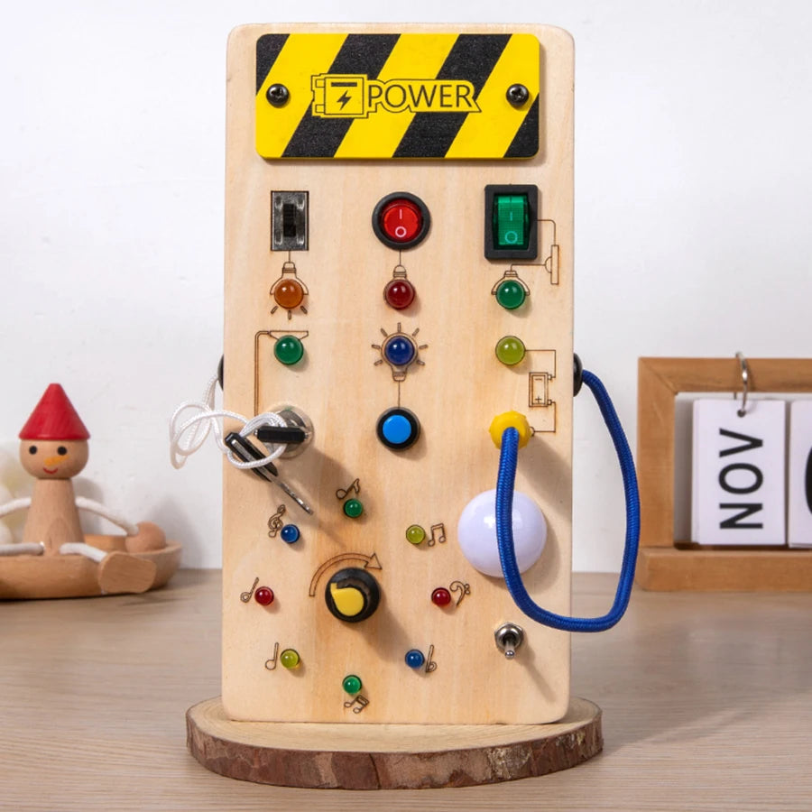 Montessori Wooden Switch Busy Board
