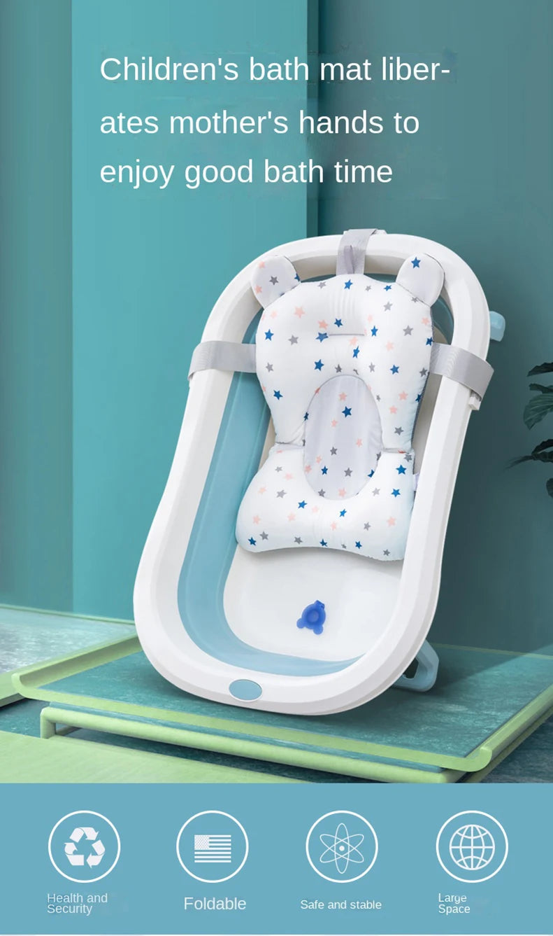 Baby Bathtub Safety Cushion - Anti-Slip Soft Comfortable Support
