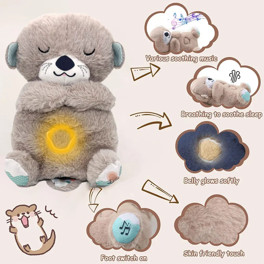 Breathing Otter Plush Soothing Sleep Companion (Last Day Sale)