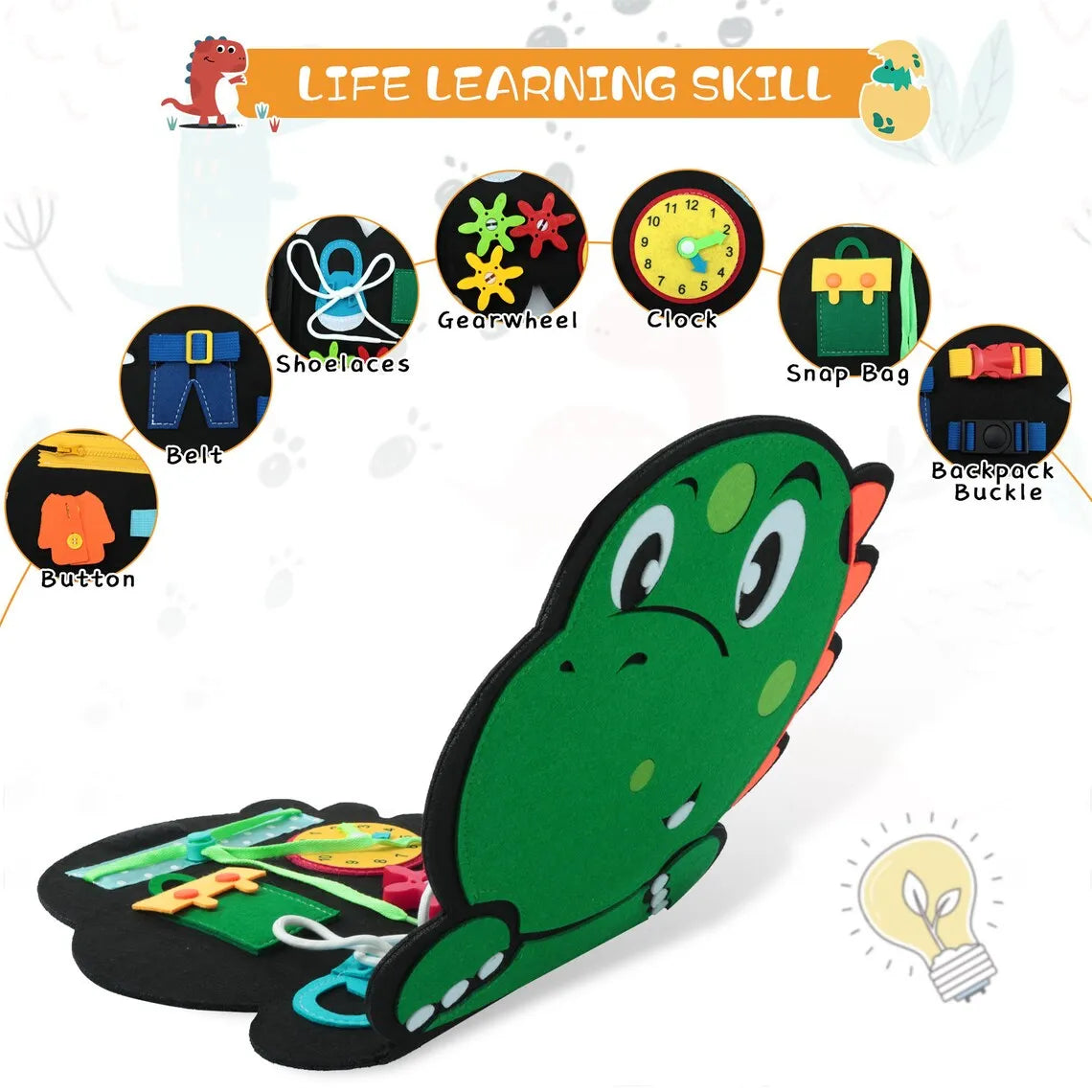 Montessori Dino Busy Board