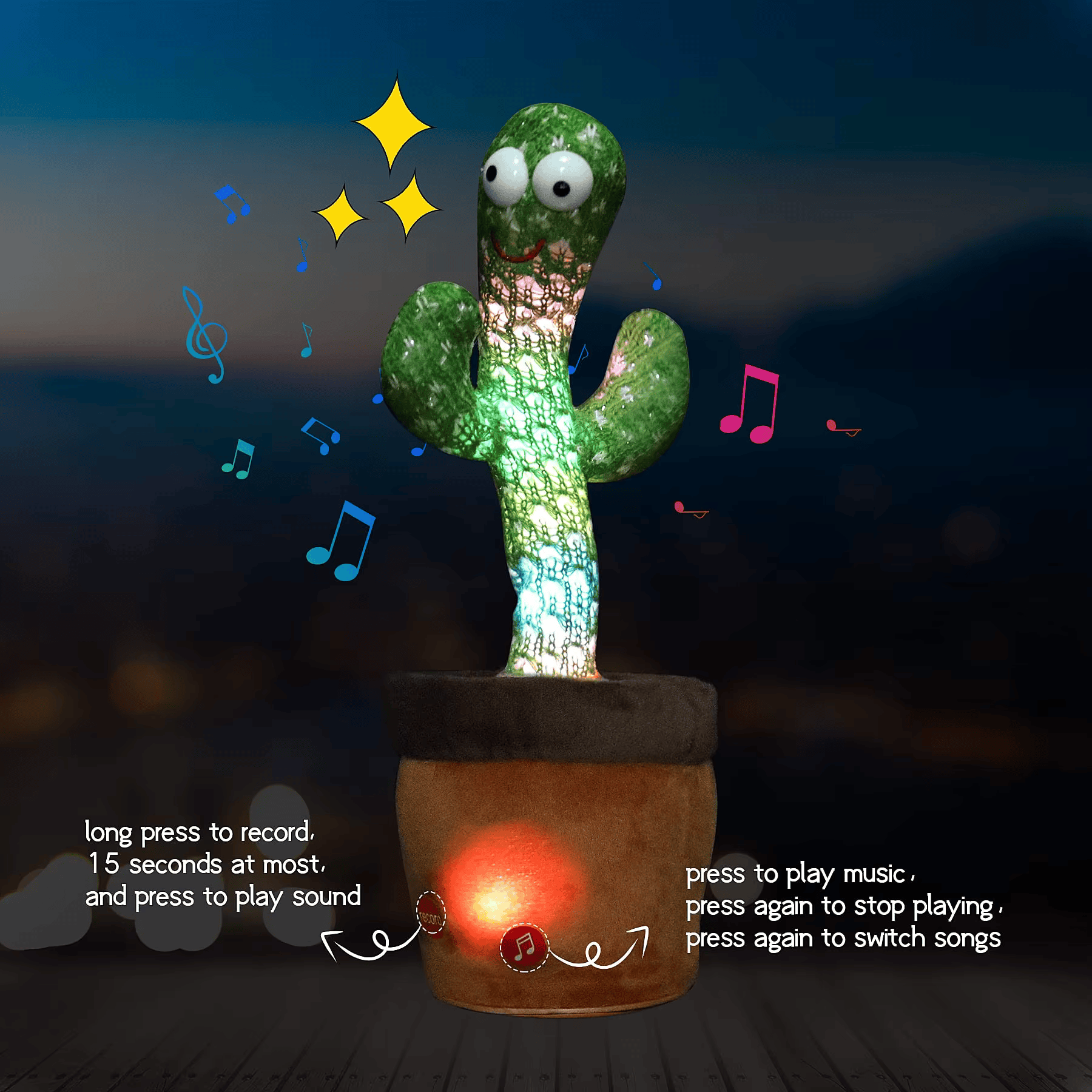 Interactive Cactus Learning & Musical Toy