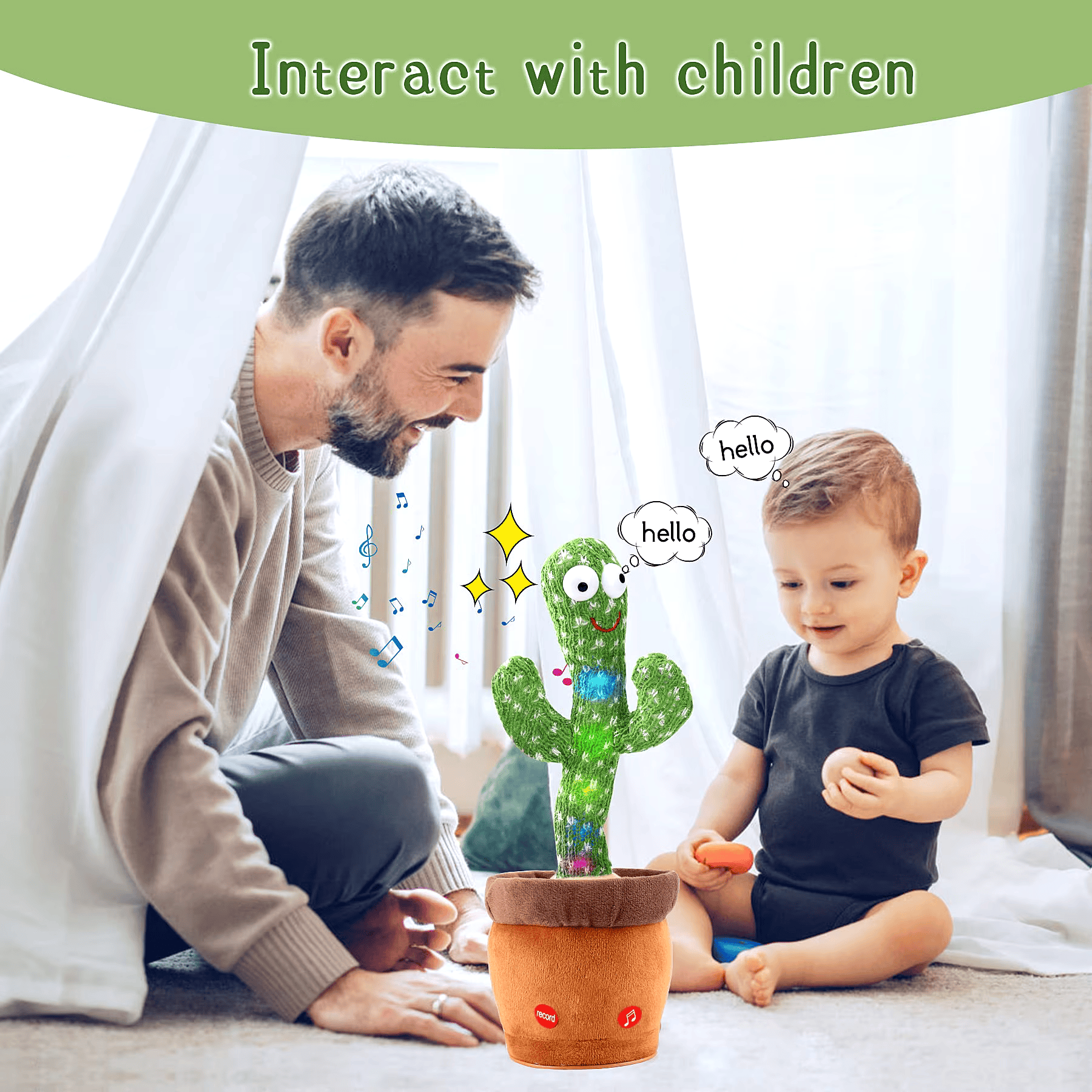 Interactive Cactus Learning & Musical Toy
