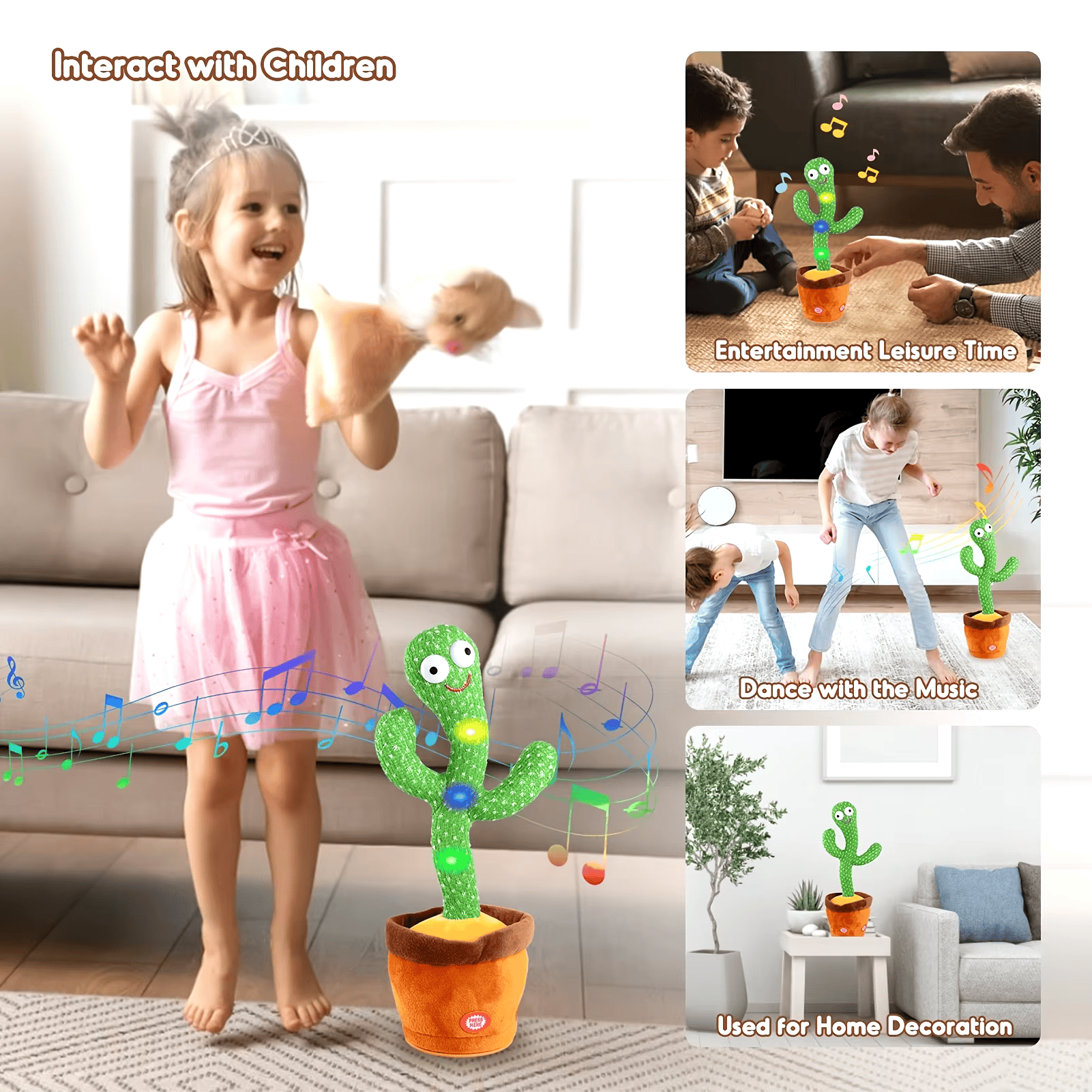 Interactive Cactus Learning & Musical Toy