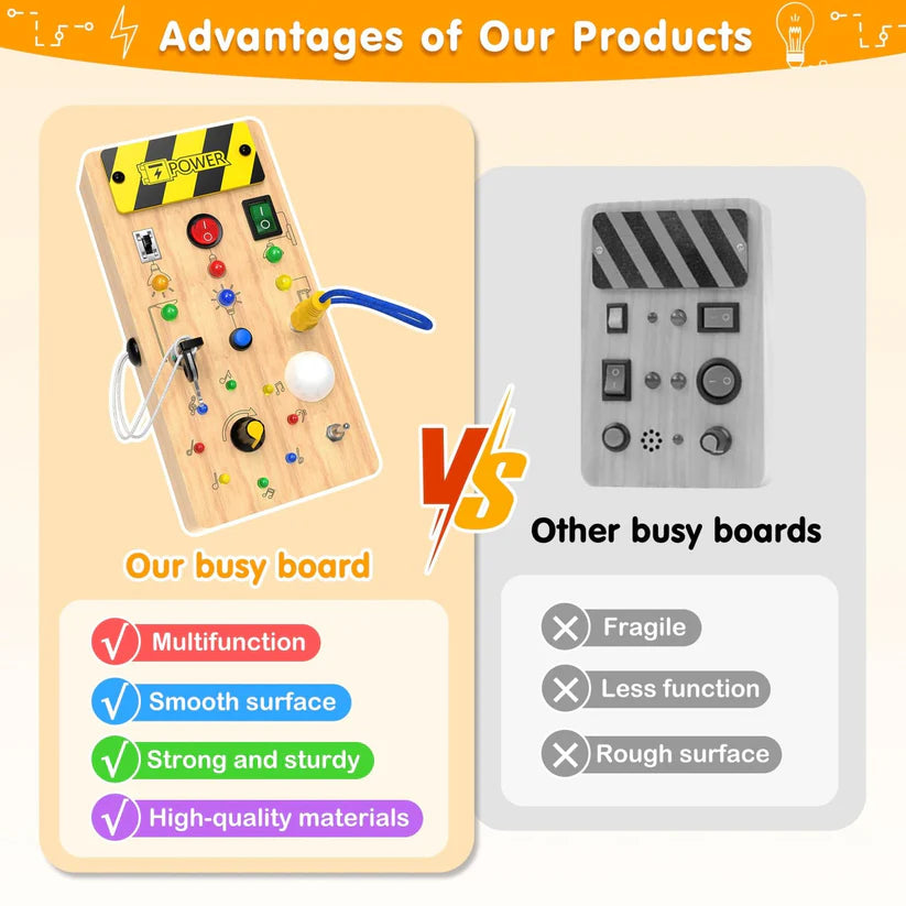 Montessori Wooden Switch Busy Board