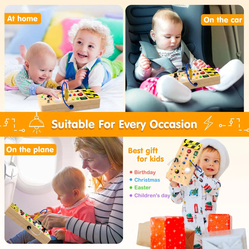 Montessori Wooden Switch Busy Board