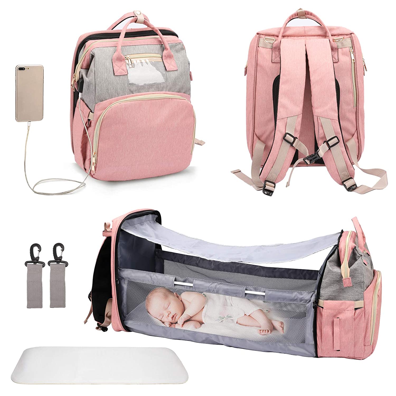 All-In-1 Infinity Diaper Bag & Charging Station