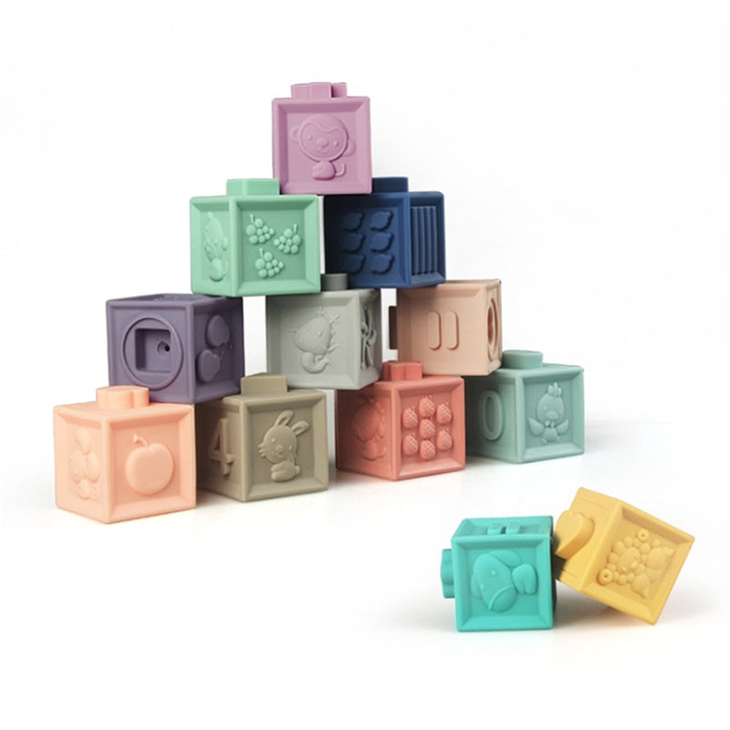 12pcs Soft Baby Building Blocks