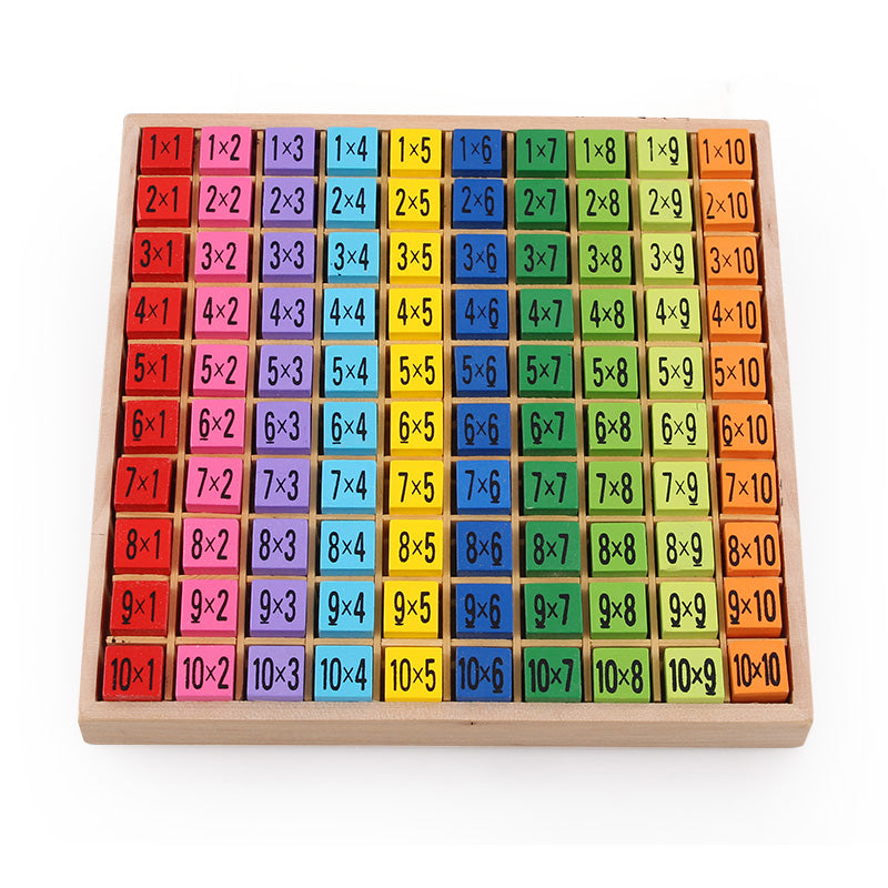 Montessori Educational Wooden Math Table With Symbols