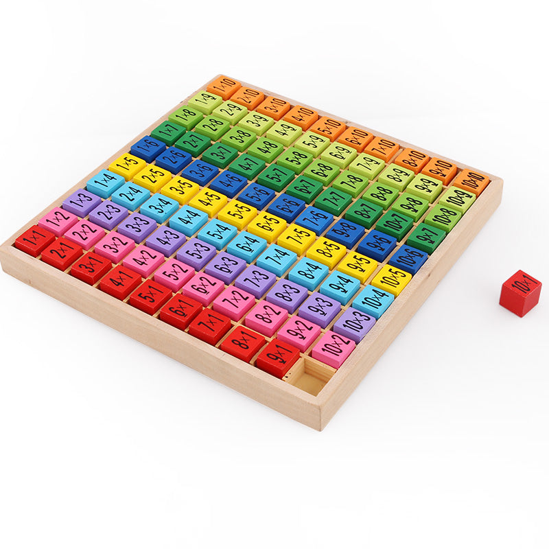 Montessori Educational Wooden Math Table With Symbols