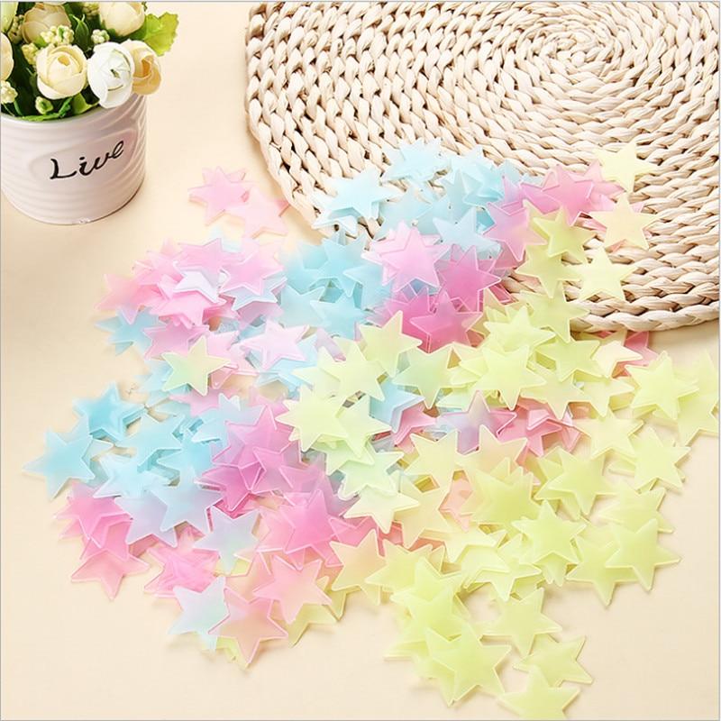 Glow in the Dark Stars Sticker Set (100pc)
