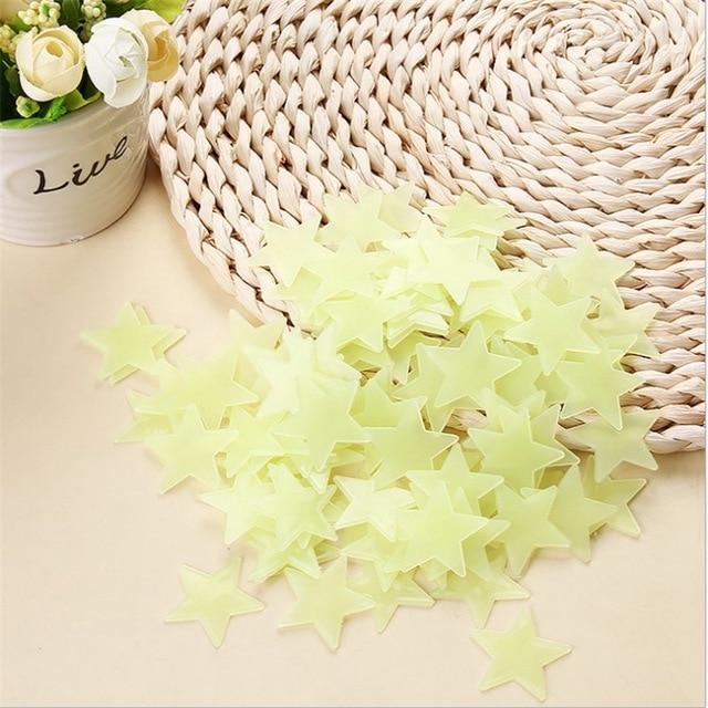 Glow in the Dark Stars Sticker Set (100pc)